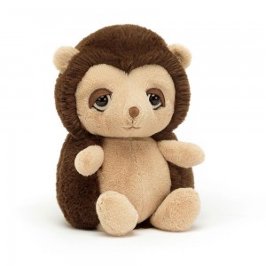 Peluche De Fauna Del Bosque Jellycat Snoozling Hedgehog 28cm x 14cm x 14cm Marrones Costa Rica | 59186-QNRG