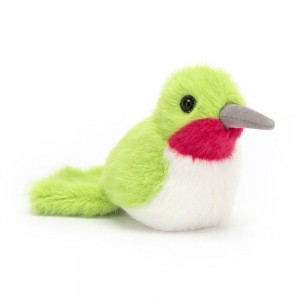 Peluches Para Pájaros Jellycat Birdling Hummingbird 10cm x 6cm x 9cm Verde Costa Rica | 24085-QWJD
