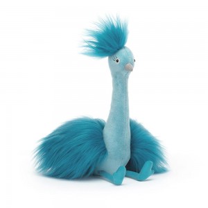Peluches Para Pájaros Jellycat Fou Fou Peacock 31cm x 14cm x 15cm Azules Costa Rica | 71905-EMDY