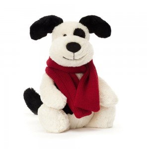 Perros Jellycat Bashful Winter Puppy 12.2in x 4.7in x 3.5in Blancas Costa Rica | 82605-IGBF