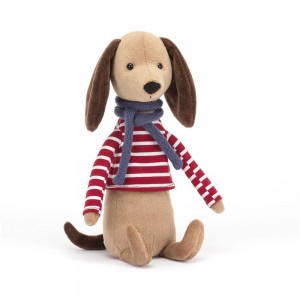 Perros Jellycat Beatnik Buddy Sausage Dog 11.8in x 2.8in x 2in Marrones Costa Rica | 57916-BYOD