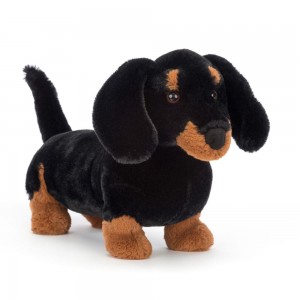 Perros Jellycat Freddie Sausage Dog 7.5in x 3.5in x 11.4in Negras Costa Rica | 06894-RLZA