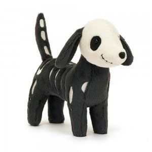Perros Jellycat Skeledog Dan 6.3in x 2.4in x 8.7in Negras Costa Rica | 85160-BLIH