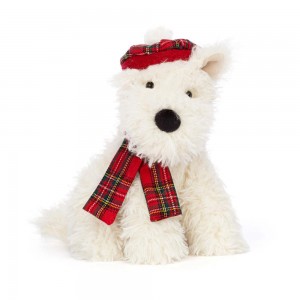 Perros Jellycat Winter Warmer Munro Scottie Dog 8.3in x 4.7in x 5.9in Blancas Costa Rica | 97460-KYWV