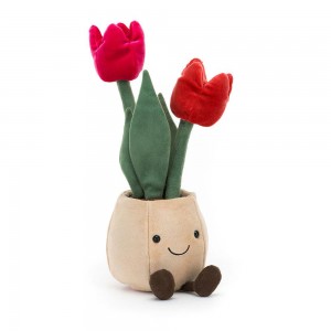 Plants Jellycat Amuseables Tulip Pot 30cm x 11cm x 11cm Rojas Costa Rica | 38120-NBSO