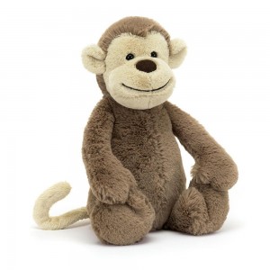 Selva Y Safari Jellycat Bashful Monkey 31cm x 12cm x 9cm Marrones Costa Rica | 32108-FYWM