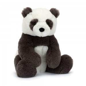 Selva Y Safari Jellycat Harry Panda Cub 28cm x 14cm x 11cm Negras Costa Rica | 93421-VBXI