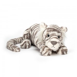 Selva Y Safari Jellycat Sacha Snow Tiger 13cm x 14cm x 36cm Blancas Costa Rica | 58293-DXGS