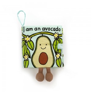 Soft Books Jellycat Avocado Book 15cm x 15cm x 5cm Verde Costa Rica | 68015-ZDBM