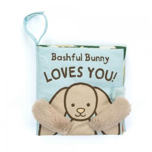 Soft Books Jellycat Bashful Bunny Loves You Book 15cm x 15cm x 5cm Beige Costa Rica | 84695-XRFP