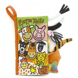 Soft Books Jellycat Farm Tails Activity Book 22cm x 13cm x 5cm Verde Costa Rica | 20485-UQNO
