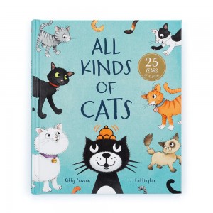 Story Books Jellycat All Kinds of Cats Book 22cm x 19cm x 1cm Azules Costa Rica | 57804-XAIG
