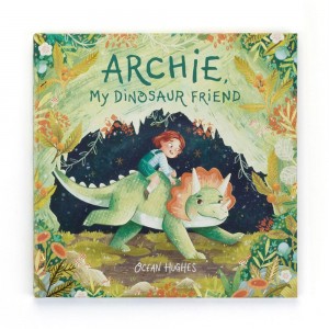 Story Books Jellycat Archie, My Dinosaur Friend Book 25cm x 25cm x 1cm Verde Costa Rica | 53628-SZEP