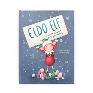 Story Books Jellycat Eldo Elf and the Patchwork Bashful Bunny Book 29cm x 22cm x 1cm Rojas Costa Rica | 94261-OANT