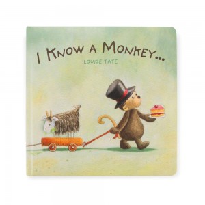 Story Books Jellycat I Know A Monkey Book 23cm x 23cm x 2cm Verde Costa Rica | 70451-EAXB