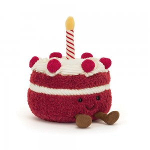 Valentine's Day Jellycat Amuseables Cheri Cake 12cm x 13cm x 12cm Rojas Costa Rica | 25803-ERCY