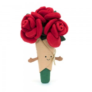 Valentine's Day Jellycat Amuseables Rose Bouquet 30cm x 17cm x 6cm Rojas Costa Rica | 48291-MSDL