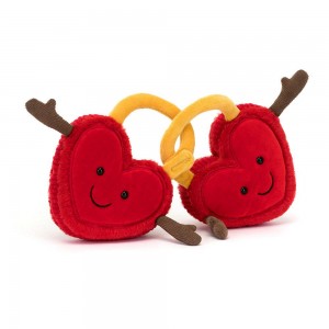 Valentine's Day Jellycat Amuseables Val & Tina Love Locks 15cm x 22cm x 4cm Rojas Costa Rica | 48603-VBRE