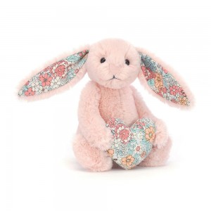 Valentine's Day Jellycat Blossom Heart Bunny 15cm x 8cm x 6cm Rosas Costa Rica | 21675-DIGZ