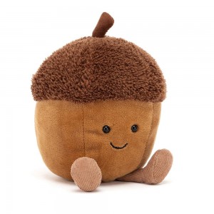 Woodland Jellycat Amuseables Acorn 13cm x 8cm x 8cm Marrones Costa Rica | 40218-GBIS