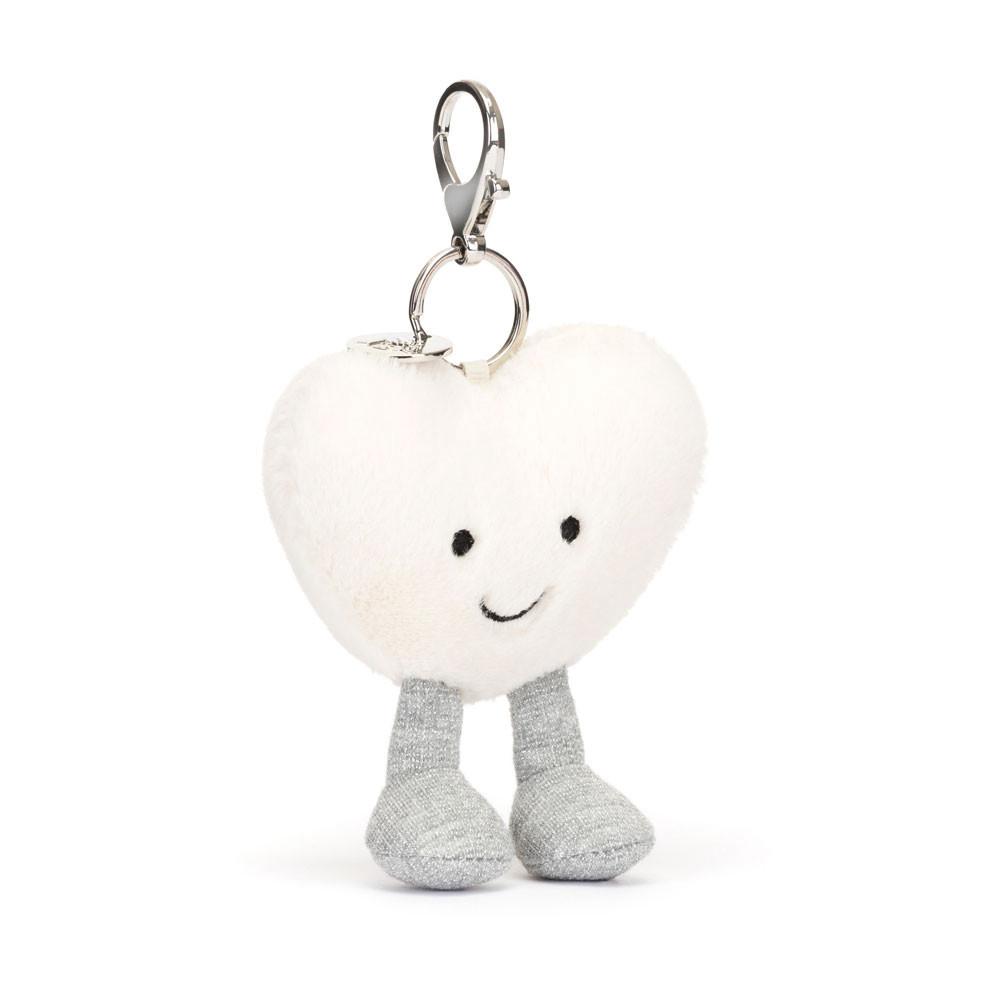 Amuletos Para Bolsos Jellycat Cream Heart 13cm x 9cm x 3cm Blancas  Costa Rica |  59614-JDIZ