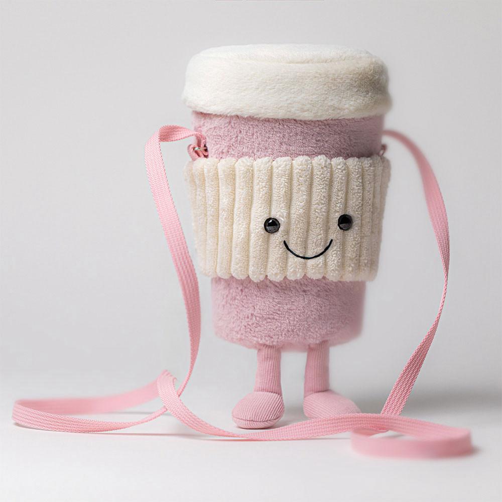 Bolsas Jellycat Coffee-To-Go 20cm x 9cm x 9cm Rosas  Costa Rica |  03912-DVAG