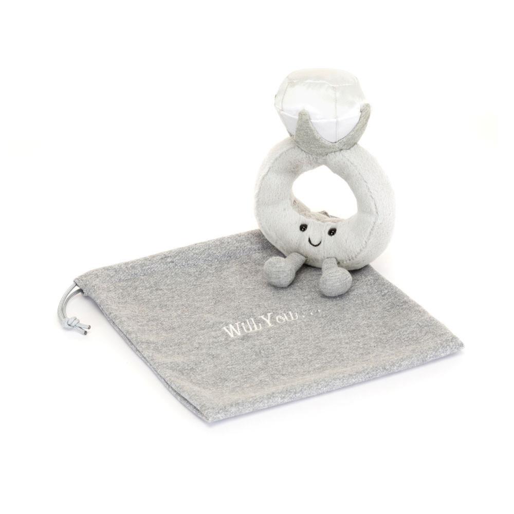 Bolsas Jellycat Diamond Ring with Personalised 20cm x 12cm x 5cm Gris  Costa Rica |  97248-ZPMC