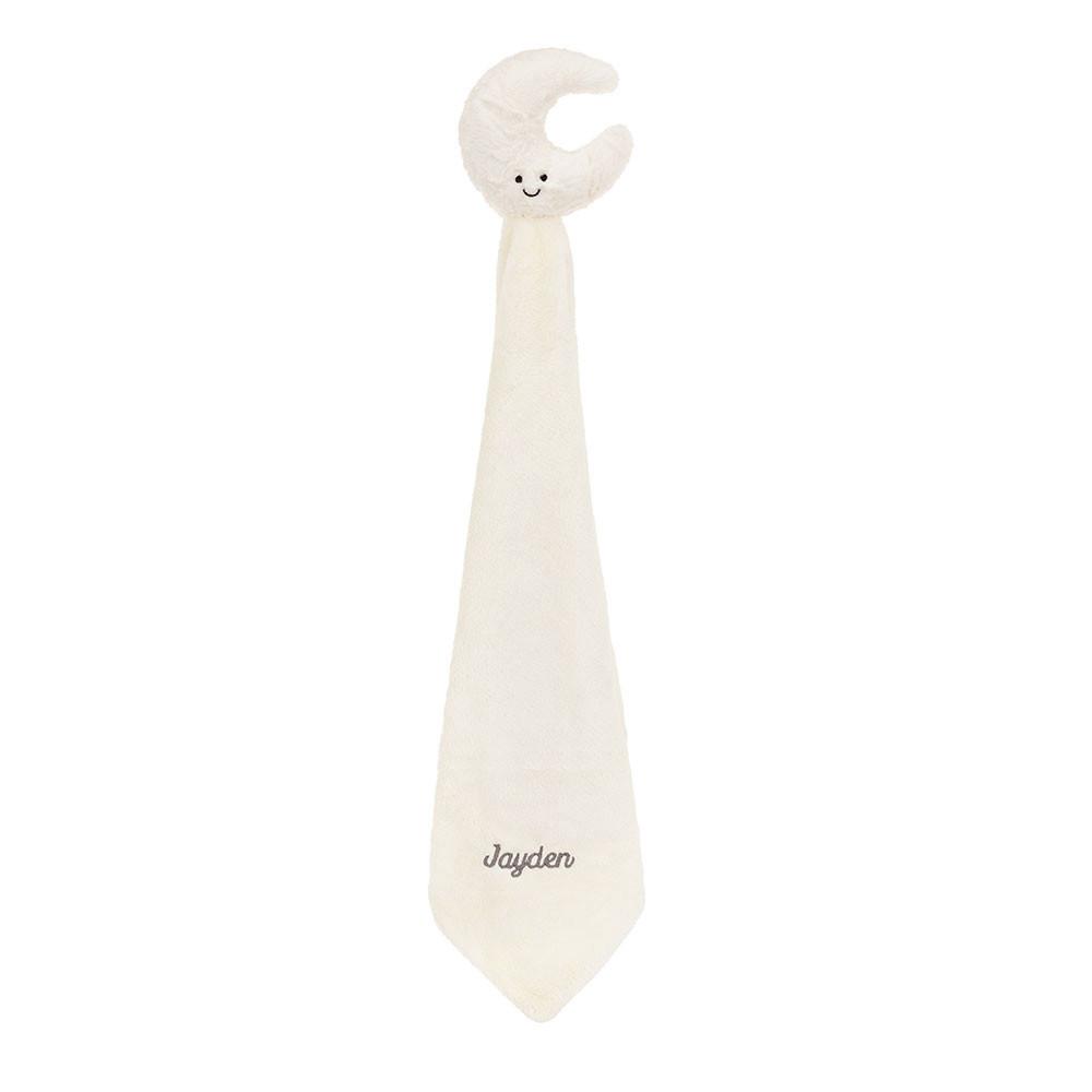 Chupetes Y Mantas Jellycat Personalised Moon Soother 10cm x 34cm x 34cm Blancas  Costa Rica |  70586-XFUQ