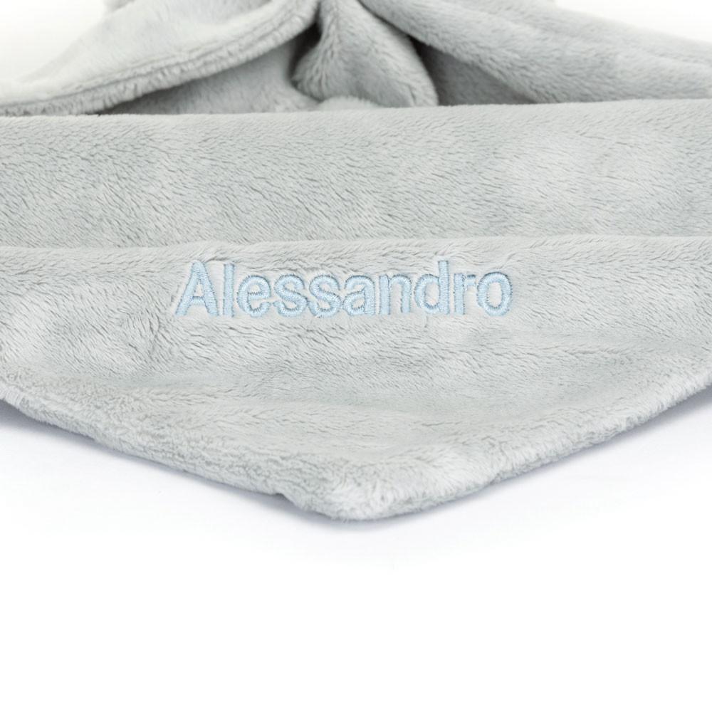 Chupetes Y Mantas Jellycat Personalised Bashful Silver Bunny Soother 15cm x 34cm x 34cm Gris  Costa Rica |  24978-LCVM