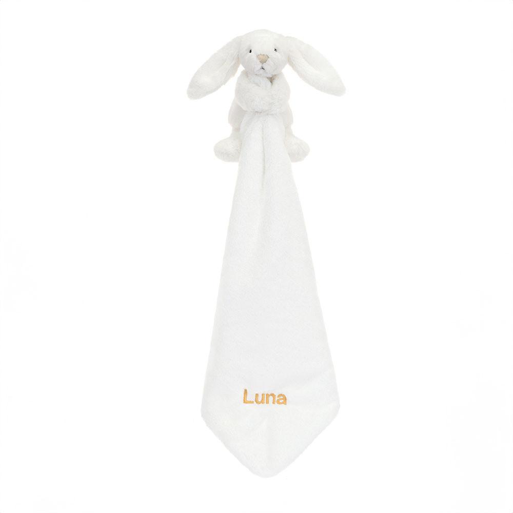 Chupetes Y Mantas Jellycat Personalised Bashful Luxe Bunny Luna Soother 15cm x 34cm x 34cm Blancas  Costa Rica |  08547-WZPX