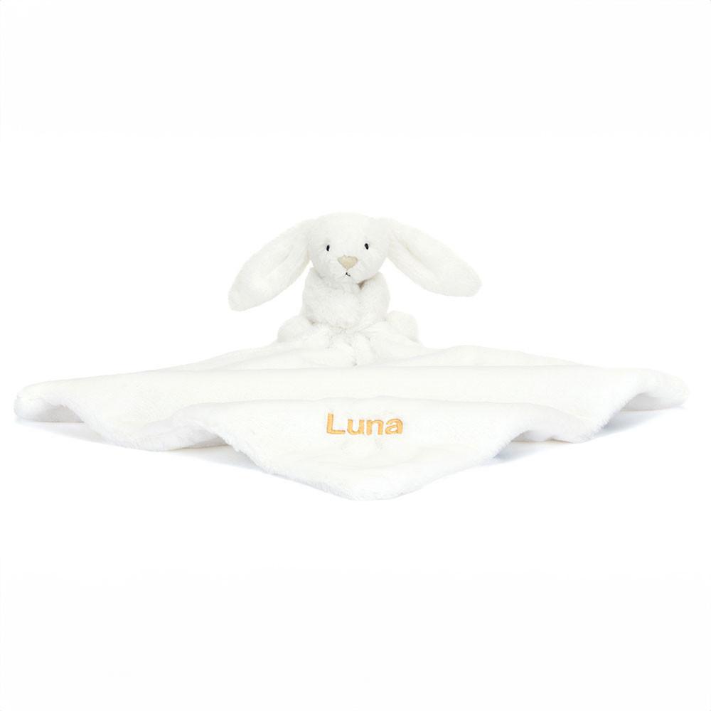 Chupetes Y Mantas Jellycat Personalised Bashful Luxe Bunny Luna Soother 15cm x 34cm x 34cm Blancas  Costa Rica |  08547-WZPX