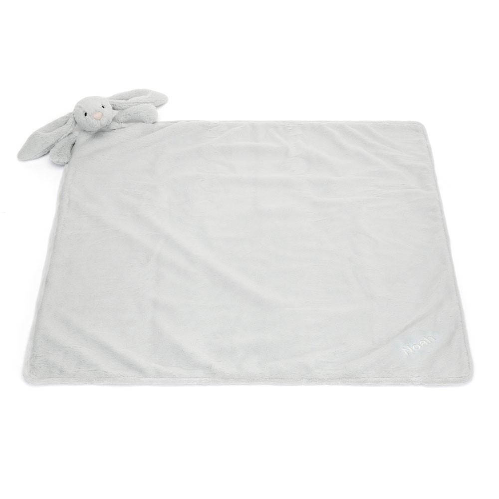 Chupetes Y Mantas Jellycat Personalised Bashful Silver Bunny Blankie 56cm x 70cm x 9cm Gris  Costa Rica |  82769-NOWL