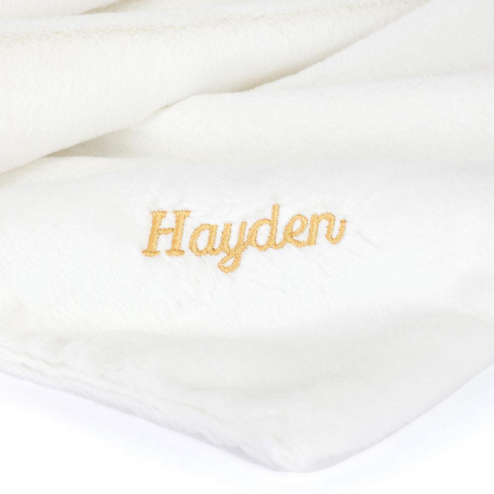 Chupetes Y Mantas Jellycat Personalised Bashful Luxe Bunny Luna Blankie 56cm x 70cm x 9cm Blancas  Costa Rica |  15087-JUYW