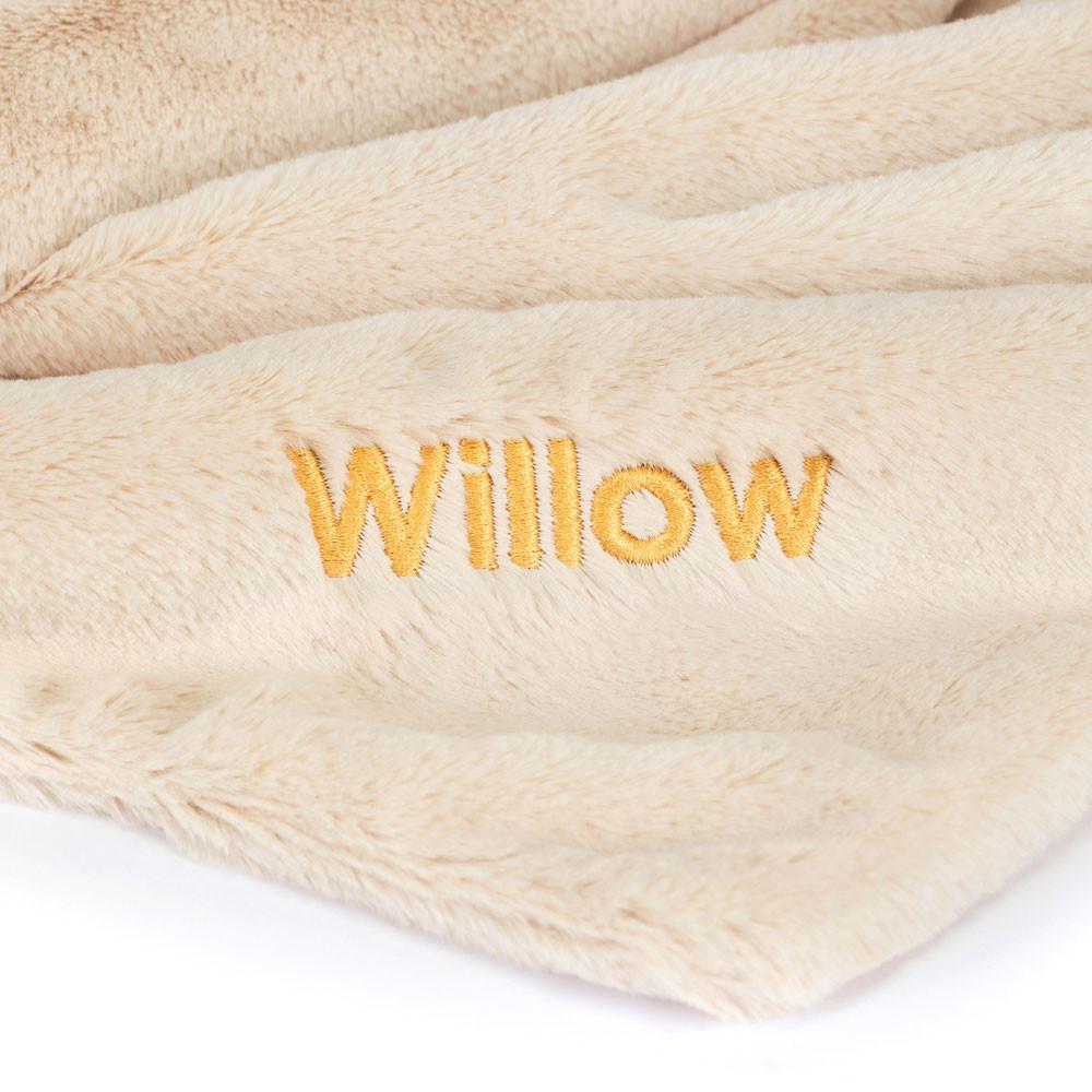 Chupetes Y Mantas Jellycat Personalised Bashful Luxe Bunny Willow Blankie 56cm x 70cm x 9cm Beige  Costa Rica |  38479-BIHX