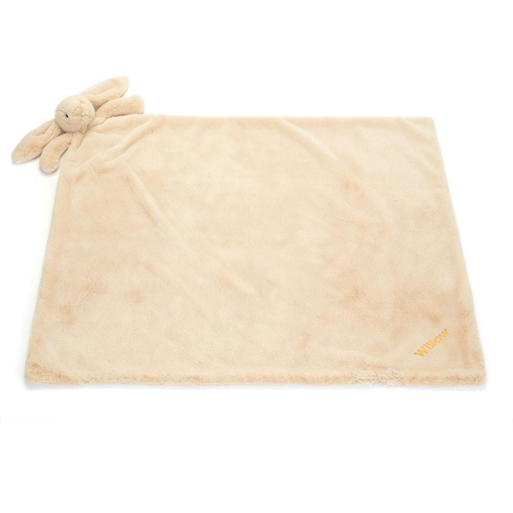 Chupetes Y Mantas Jellycat Personalised Bashful Luxe Bunny Willow Blankie 56cm x 70cm x 9cm Beige  Costa Rica |  38479-BIHX