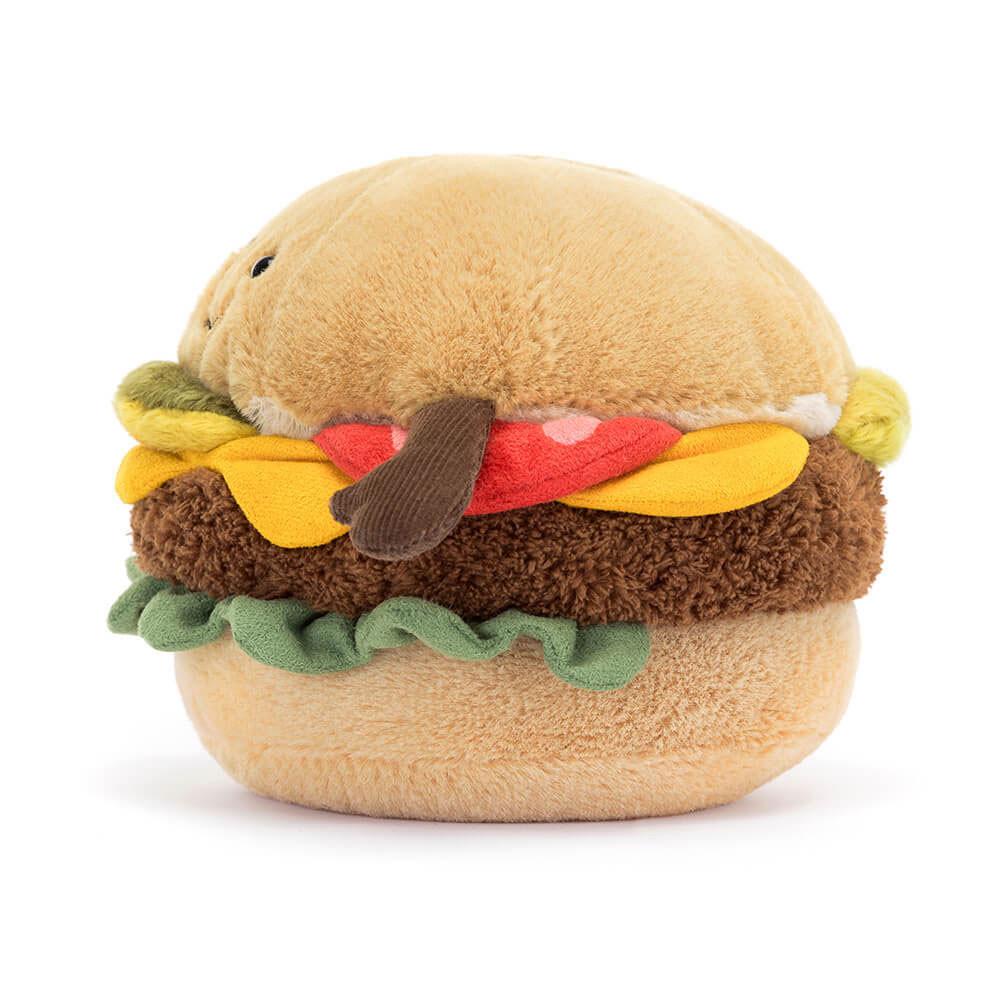 Comida Y Bebida Jellycat Amuseables Burger 12cm x 12cm x 11cm Marrones  Costa Rica |  01283-FLSA