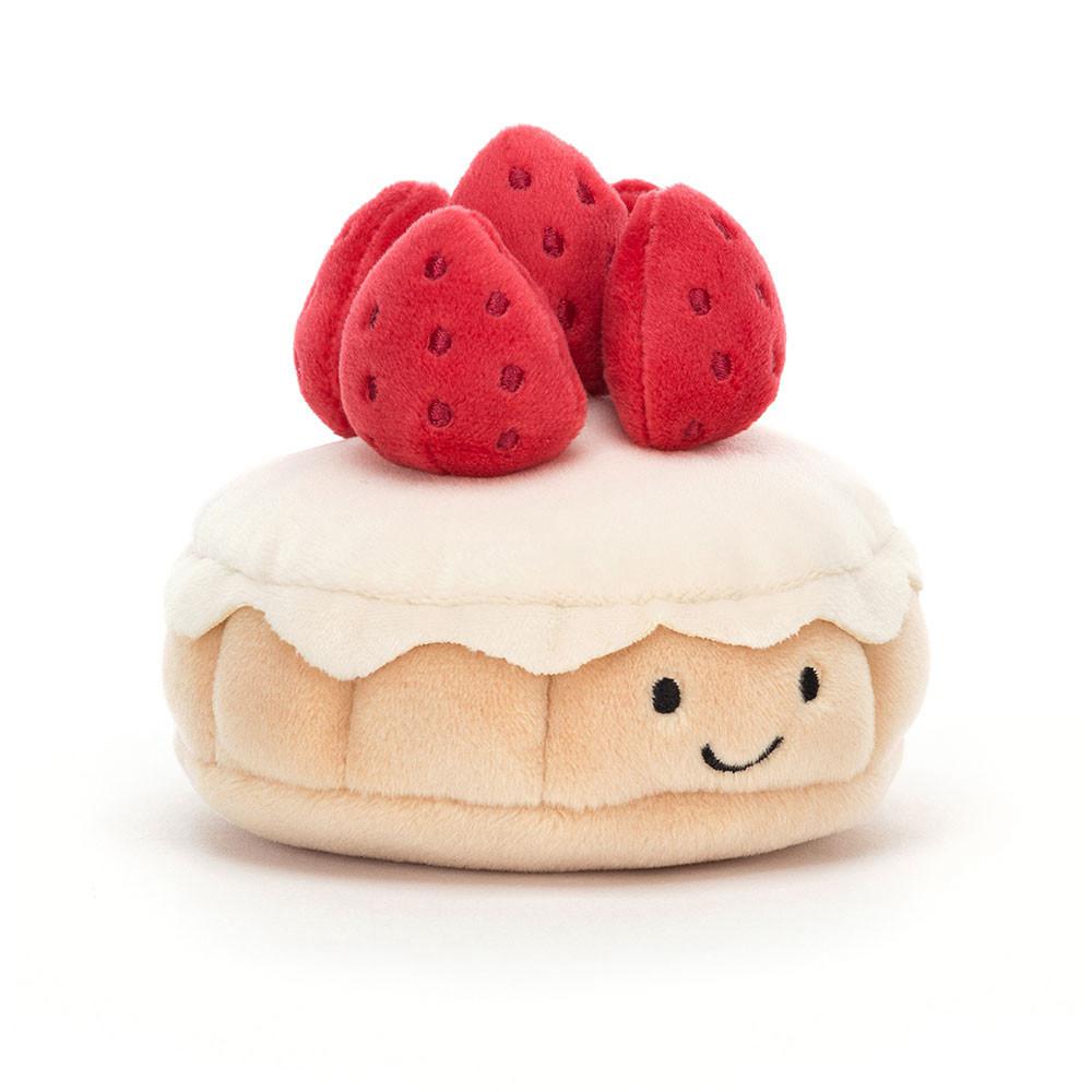 Comida Y Bebida Jellycat Amuseables Pretty Patisserie Tarte Aux Fraises 7cm x 10cm x 10cm Beige  Costa Rica |  58130-MAOP