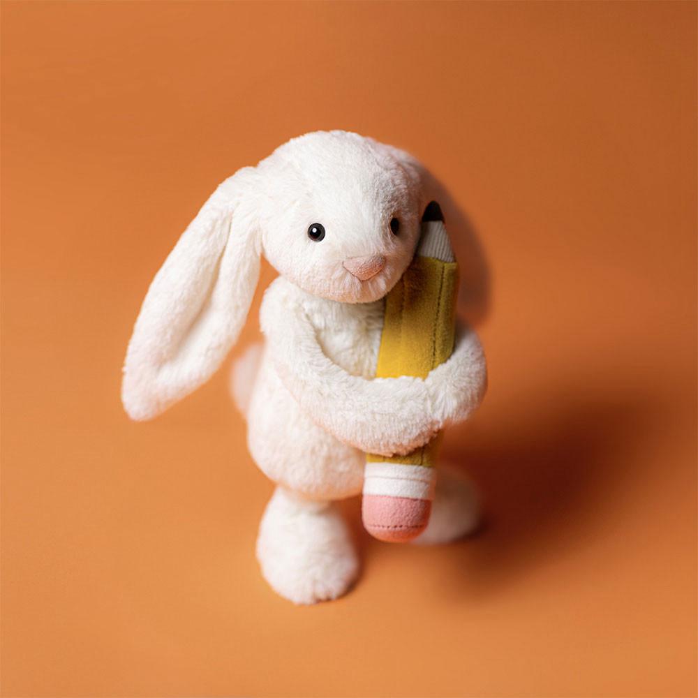 Conejo Jellycat Bashful Bunny with Pencil 7.1in x 3.5in x 3.1in Blancas  Costa Rica |  70645-BVLR
