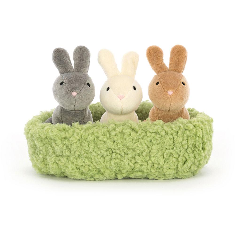 Conejo Jellycat Nesting Bunnies 11cm x 13cm x 13cm Marrones  Costa Rica |  01653-CIKU