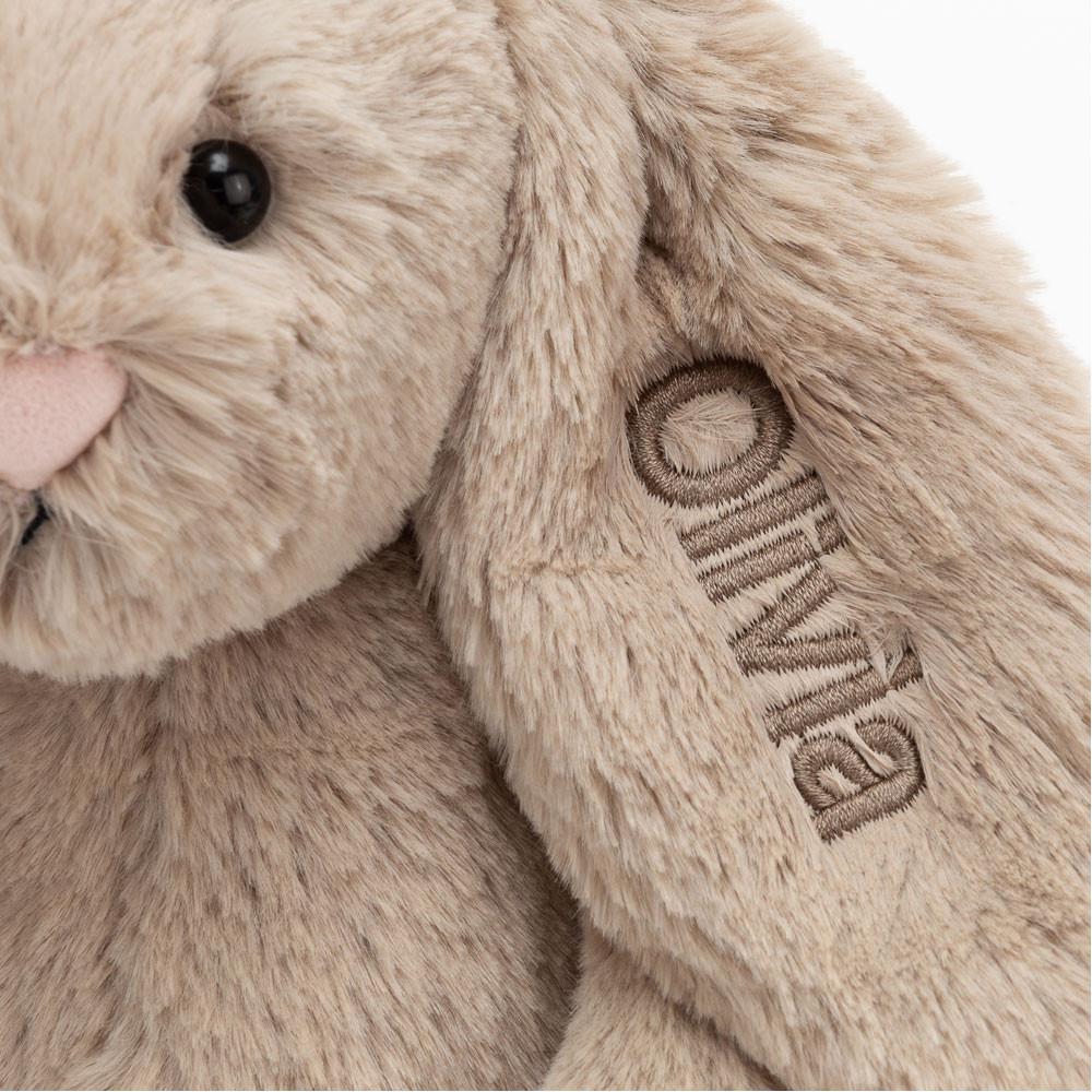 Conejo Jellycat Personalised Bashful Bunny Medium 31cm x 12cm x 9cm Beige  Costa Rica |  14986-SIXJ