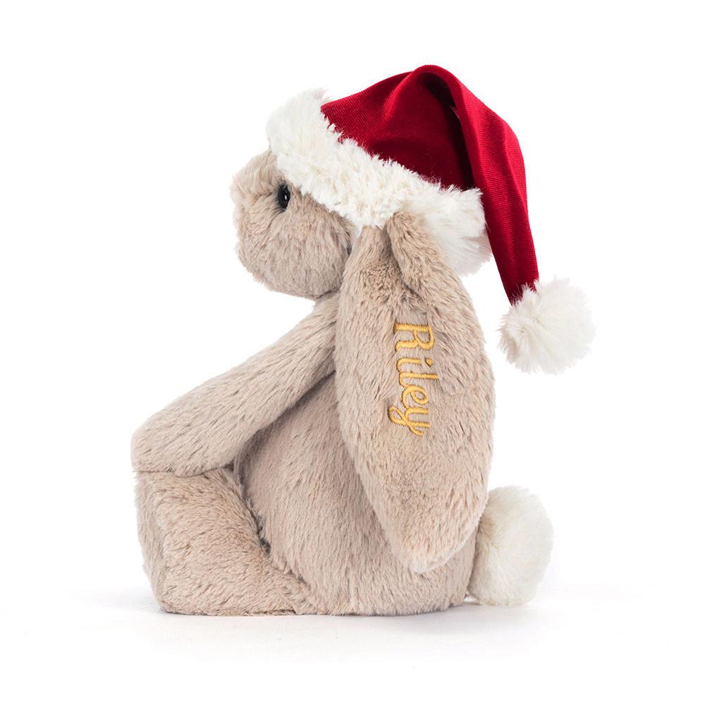 Conejo Jellycat Personalised Bashful Christmas Bunny 31cm x 12cm x 9cm Beige  Costa Rica |  67034-TCNG