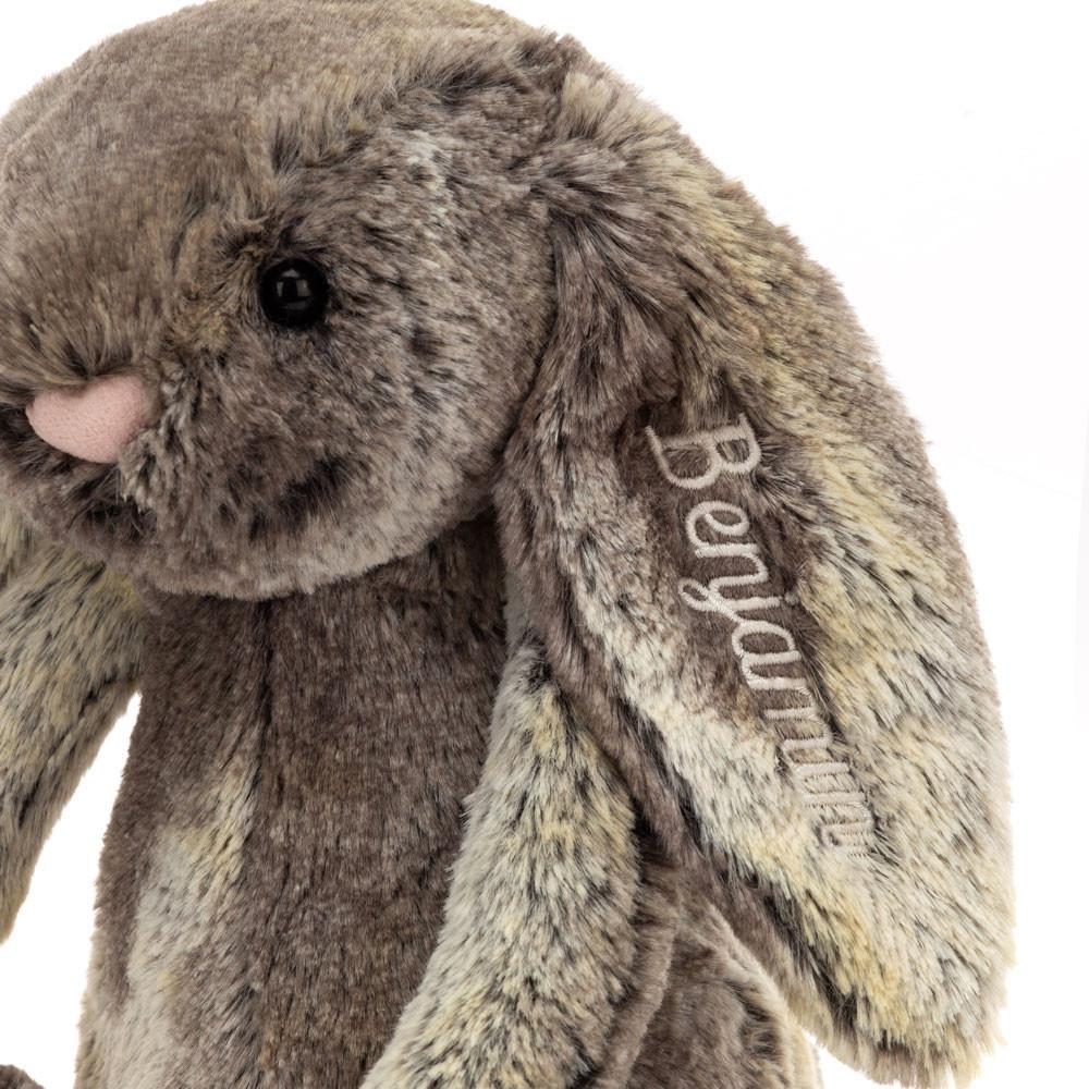 Conejo Jellycat Personalised Bashful Cottontail Bunny Medium 31cm x 12cm x 9cm Marrones  Costa Rica |  84596-ADBM