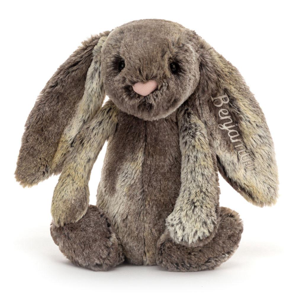 Conejo Jellycat Personalised Bashful Cottontail Bunny Medium 31cm x 12cm x 9cm Marrones  Costa Rica |  84596-ADBM