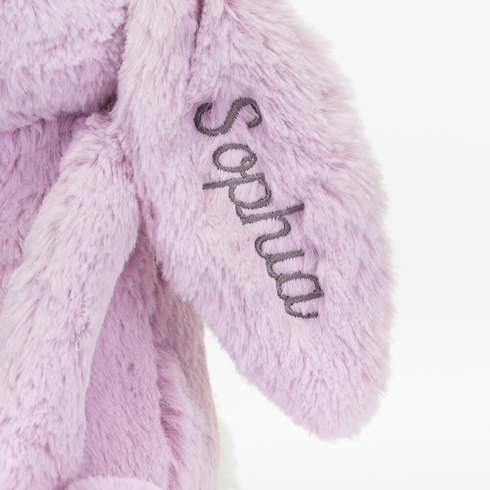 Conejo Jellycat Personalised Bashful Lilac Bunny Medium 31cm x 12cm x 9cm Moradas  Costa Rica |  78562-QJDN
