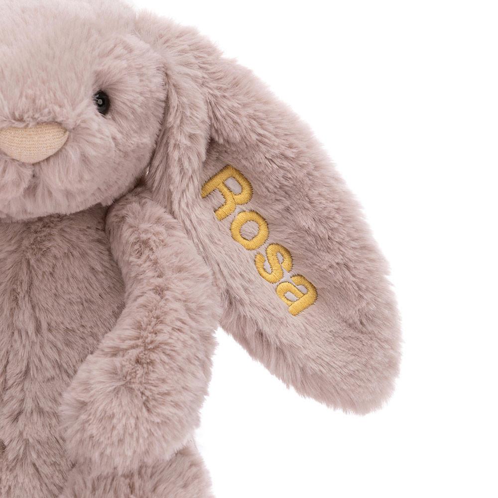 Conejo Jellycat Personalised Bashful Luxe Bunny Rosa Medium 31cm x 12cm x 9cm Rosas  Costa Rica |  41629-BDKF