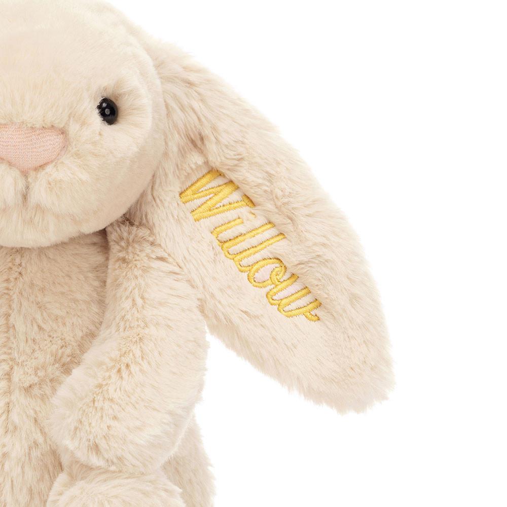 Conejo Jellycat Personalised Bashful Luxe Bunny Willow Medium 31cm x 12cm x 9cm Beige  Costa Rica |  13407-VGXH