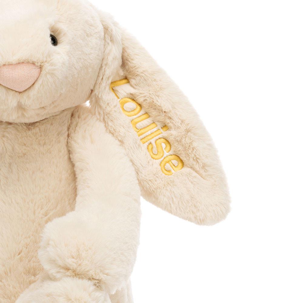 Conejo Jellycat Personalised Bashful Luxe Bunny Willow Huge 31cm x 12cm x 9cm Beige  Costa Rica |  31928-MSXI