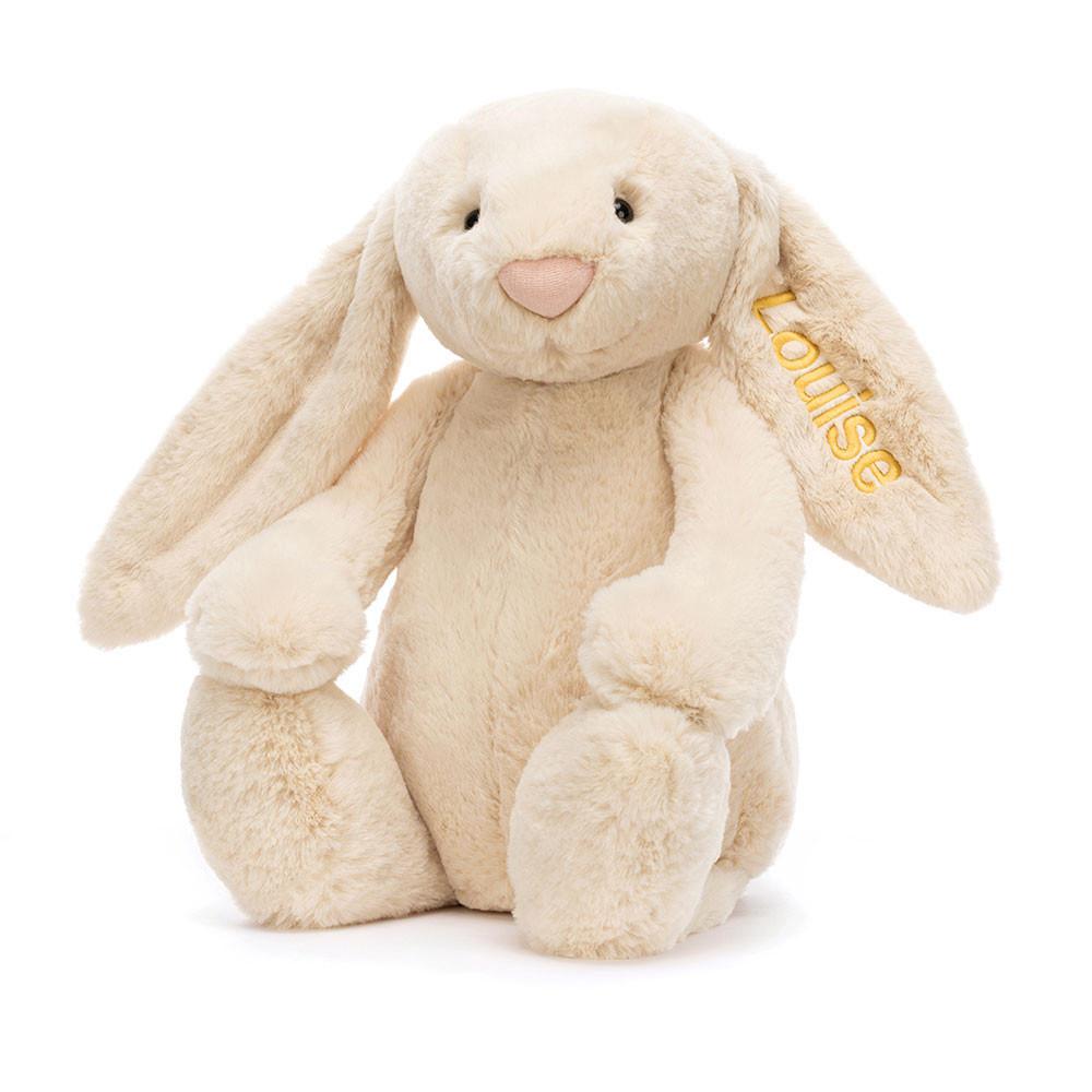 Conejo Jellycat Personalised Bashful Luxe Bunny Willow Huge 31cm x 12cm x 9cm Beige  Costa Rica |  31928-MSXI