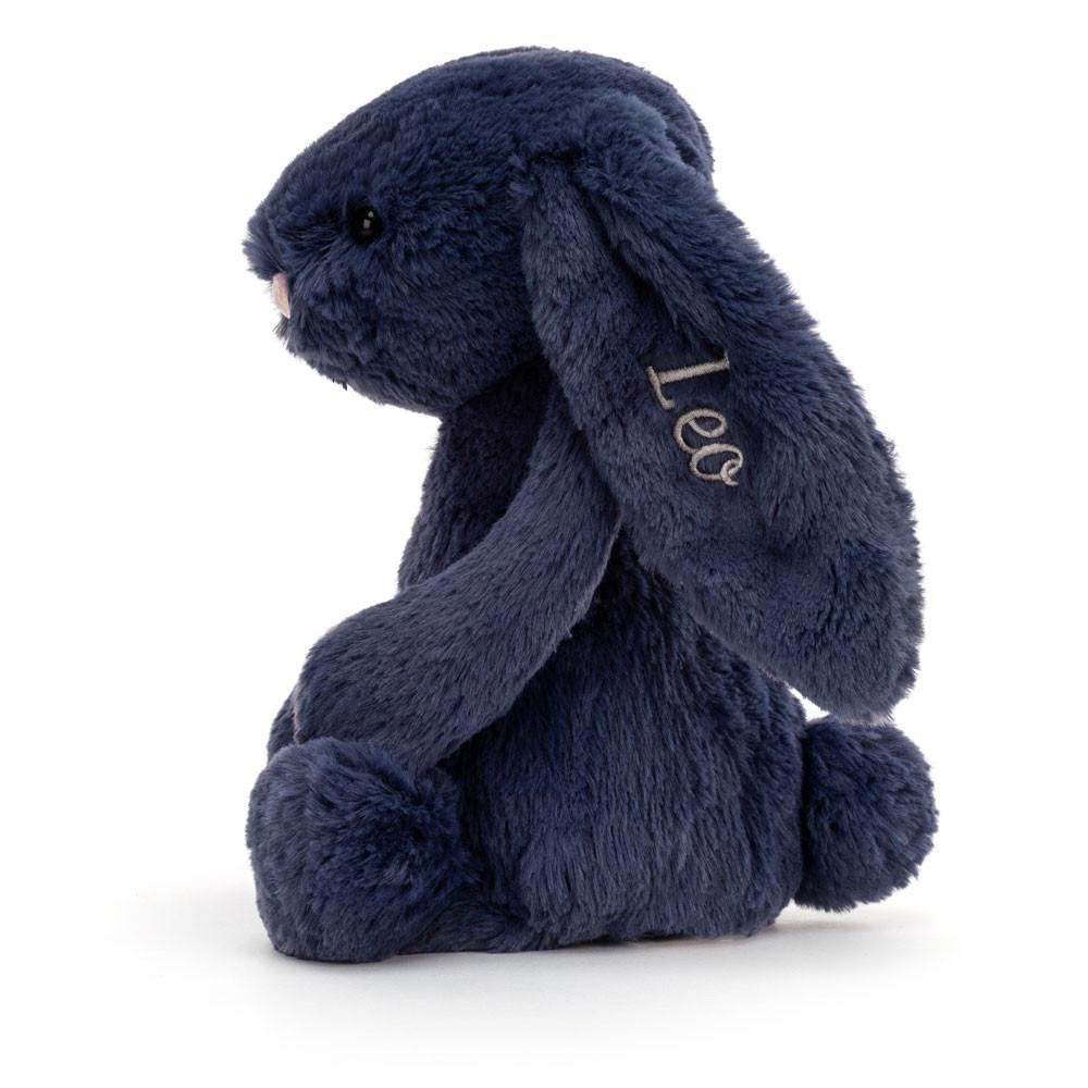 Conejo Jellycat Personalised Bashful Navy Bunny Medium 31cm x 12cm x 9cm Azules  Costa Rica |  06349-URTE