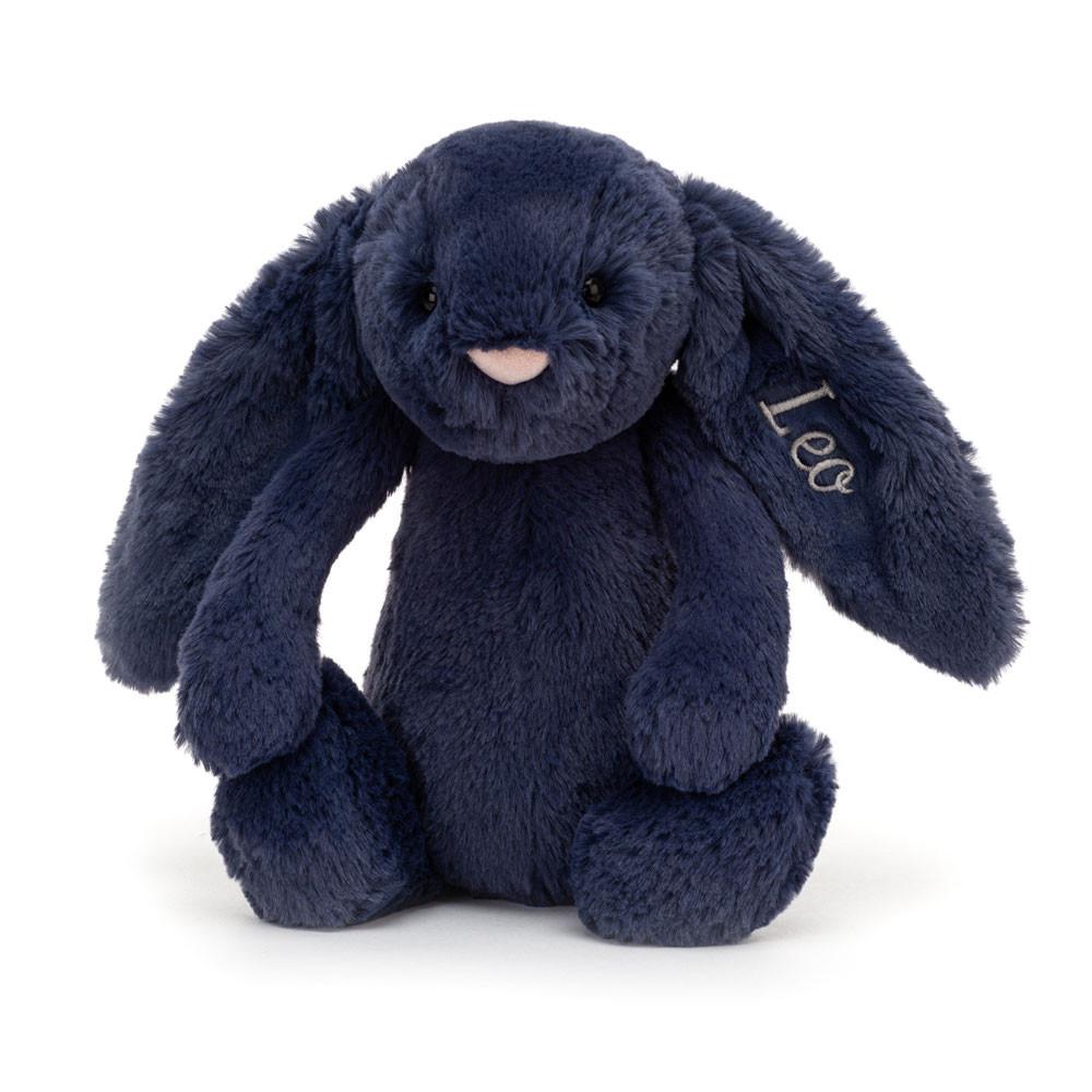 Conejo Jellycat Personalised Bashful Navy Bunny Medium 31cm x 12cm x 9cm Azules  Costa Rica |  06349-URTE
